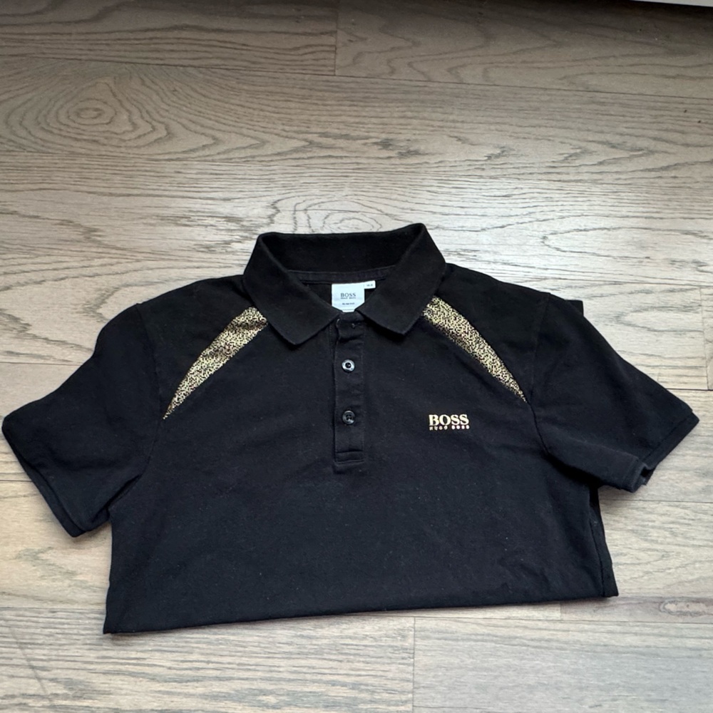 HugoBoss Polo.  14 Youth (Gold accents) Orig. $98